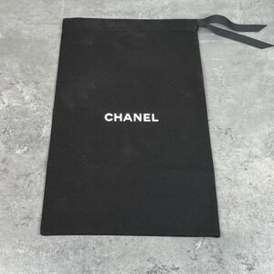 Authentic CHANEL Drawstring Dust Bag 13x8 Black EUC